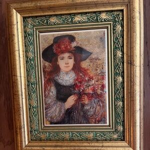 Gold and Green Art Piece